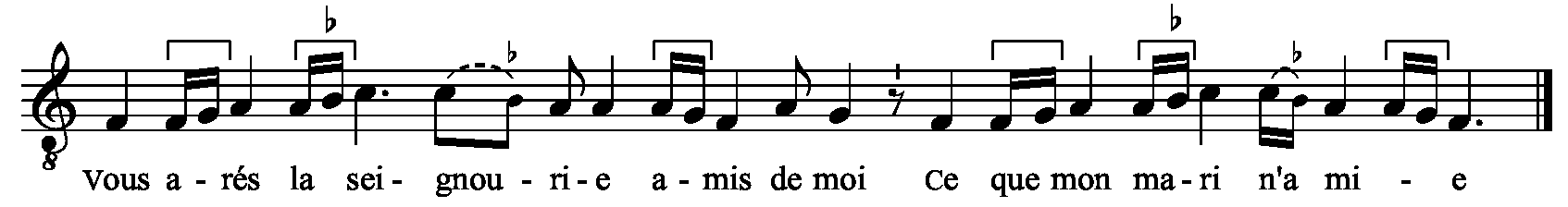 Refrain musical notation